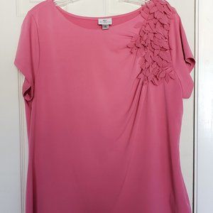 Worthington Stretch Pink Women's Blouse, XL